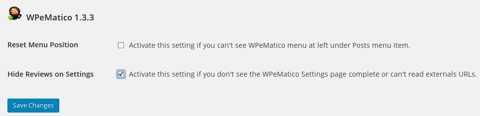 settings writing wpem - WPeMatico