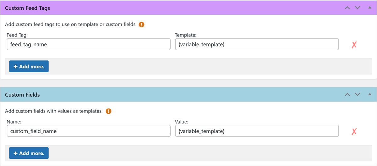 WPeMatico Professional - custom feed tags and custom fields