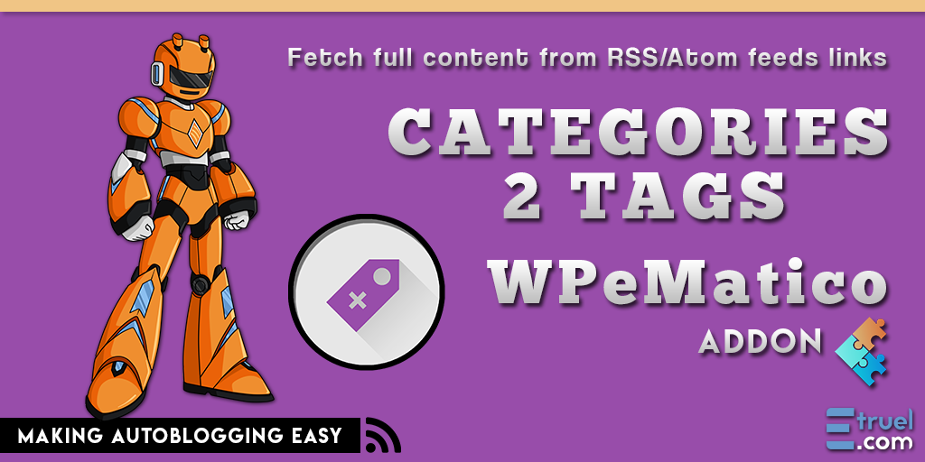 WPeMatico PERFECT - wpematico cat2tags