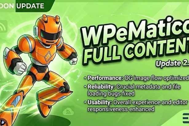 The Robotico presenting WPeMatico Full Content 2.9